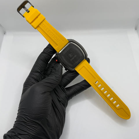 Ferrucci Stop watch  yellow strap  with 1 year warranty